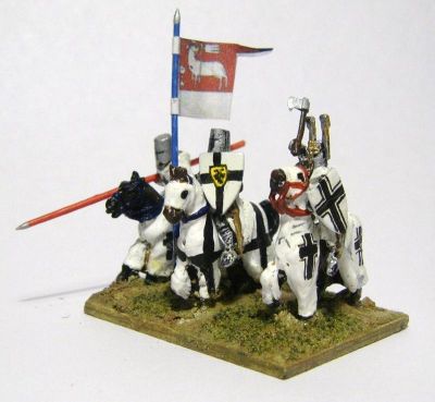 Teutonic Brother Knights 
Knights from [url=http://www.vexillia.ltd.uk/mirliton/index.html]the Vexilia-stocked Mirliton range [/url] Link through to the site where downloaded the flags at [url=http://www.madaxeman.com/wiki2/tiki-index.php?page=Later+Teutonic+Knights]FoG Wiki[/url]
Keywords: teuton