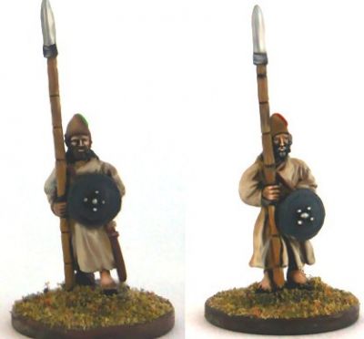 8-11th Century Arabs KM-1000 Infantry, spears and shield (x 12)
Arabs from [url=http://khurasanminiatures.tripod.com/arab.html]Khurasan[/url], painted by Richard Lowles
Keywords: arabfoot arabcav umayyad, seljuk, ayyubid arabconquest, abbasid Turks, hindu