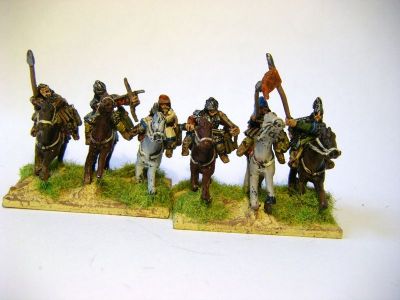 Alan & Sarmatian Cavalry
Alans & Sarmatians from [url=http://khurasanminiatures.tripod.com/sarmatian.html]Khurasan Miniatures[/url], including the odd Avar noble (anyone with a flag). Painted by me.
Keywords: alan sarmatian avar saka bosporan