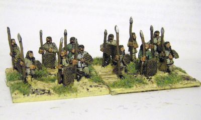 Sarmatian/Alan infantry with whicker shields 
Khurasan Miniatures KM-205 Sarmatian/Alan Spear-armed Infantrymen Standing KM-206 
Keywords:  Avar Sarmatian Alan 