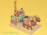 Minoan / Mycenean Chariot
Picts of [url=http://www.spanglefish.com/mickyarrowminiatures/]Mick Yarrow Miniatures[/url] from the manufacturers site, with permission of Mick Yarrow
Keywords: Trojan