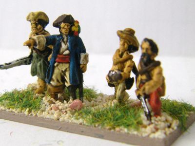 Pirate Infantry
Pirate figures. In this picture you have mostly Blue Moon with additional figures from Grumpys (right and far right)
Keywords:  Pirate