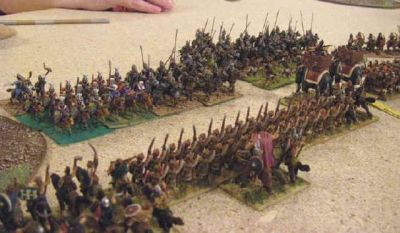 Carthaginian spearmen & elephants face Bosporan Cavalry
From Usk 2008 
Keywords: BOSPORAN HGREEK Lcarthaginian