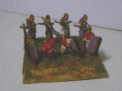 Crossbows and spearmen
Essex spearmen protect Mirliton Crossbows in this mixed formation
Keywords: medfoot condotta