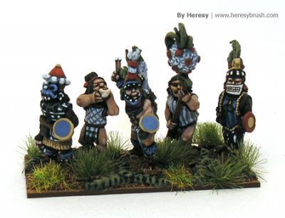 Aztec warriors - Generals
Aztecs painted by [url=http://www.heresybrush.com/]Heresy Brush[/url] from Spain. 
Keywords: aztec