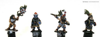 Aztec warriors 
Aztecs painted by [url=http://www.heresybrush.com/]Heresy Brush[/url] from Spain. 
Keywords: aztec