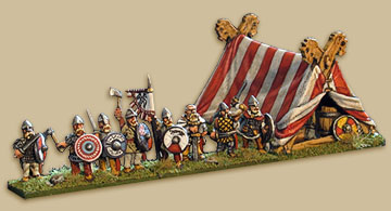 Vikings from Baueda
The former 50-Paces range. Photos provided by the manufacturer [url=http://www.baueda.com]Baueda[/url]. Figure codes as per illustration or filename. This illustrates the Impetus army pack
Keywords: Viking