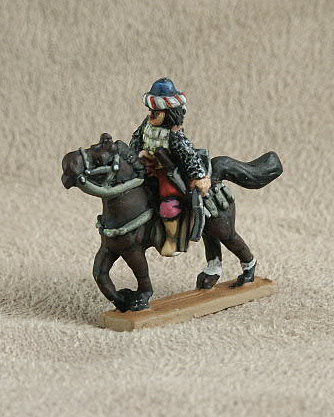 DMC15 Abbasid Persian Cavalry
From Donningtons Arab range. Pictures with premission of the [url=http://shop.ancient-modern.co.uk/arabs-76-c.asp]Donnington Miniatures[/url] and painted by their painting service. Scale and mail jacket, holding bow, tubaned helmet 
Keywords: abbasid arab ayyubid bedouin berber fatimid mamluk seljuk umayyad