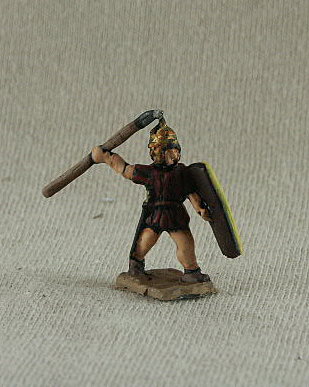 Roman Penal Legion Hastatus 
Romans from [url=http://shop.ancient-modern.co.uk]Donnington[/url] painted by their own painting service. RRF18 Roman Penal Legion Hastatus Gallic equipment, unarmoured foot, throwing spear, shield (2 variations)
 
Keywords: MRR LRR