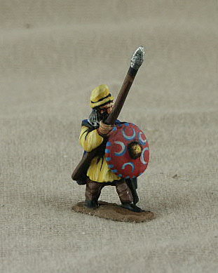 Romano-Byzantine Spearman
Romano-Byzantines from [url=http://shop.ancient-modern.co.uk]Donnongton[/url] and painted by their painting service. RBF12 Spearman tunic, spear, cap, round shield, cloak (suitable for back rankers)
 
Keywords: EBYZANTINE thematic