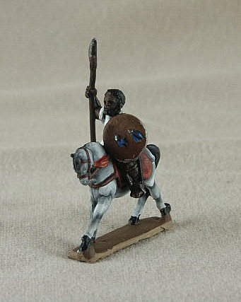 TC21 Mounted Andalusian Negro Jinete
Seljuk troops from [url=http://www.donnington-mins.co.uk/]Donnington[/url]. Painted by Donningtons painting service. TC21 Mounted Andalusian Negro Jinete
spear, round adarga shield
Keywords: Seljuk fatimid mamluk umayyad ayyubid berber arabcav andalusian