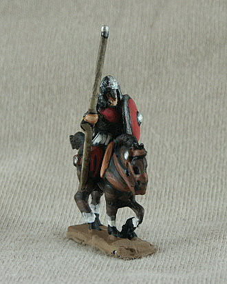 Vandal Mounted Noble
Vandal cavalry from [url=http://www.donnington-mins.co.uk/]Donnington[/url] and painted by their painting service. DNC01 scale cuirass with pteruges, tunic, wide trousers, spear, cloak, spangenhelm, round shield
Keywords: Vandal gothcav ebulgar visigoth Gothcav