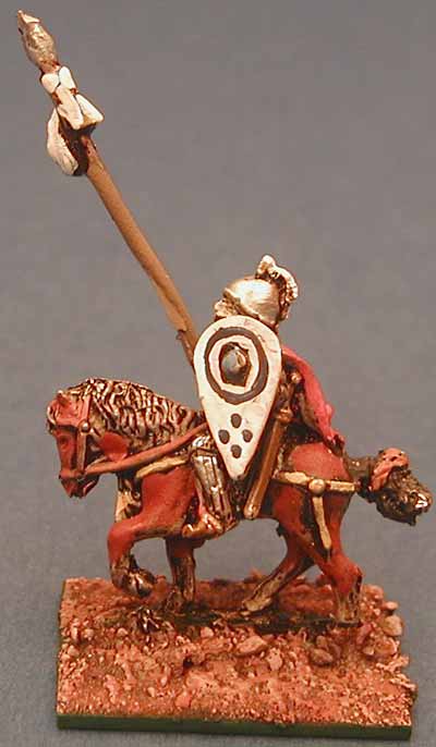 Byzantine Kite-shield lancer 
Byzantine range from [url=http://www.15mm.co.uk/The_Byzantines.htm]Isarus[/url] sold by 15mm.co.uk. Pictures provided by the manufacturer
Keywords: maurikian nikephorian