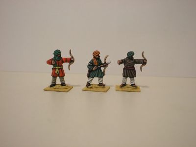 Crusade Era Arab -Sirian archers  - 3 variants
Arabs from [url=http://www.legio-heroica.com/Musulmani-en.html]Legio Heroica[/url], pics supplied by the manufacturer 
Keywords: Arab fatimid seljuk ayyubid mamluk berber abbasid