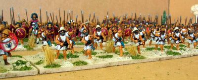 Classical Greek Hoplites from theonetree Painting Service
Hoplites painted by [url=http://www.fieldofglory.net/index.html]theonetree Painting Service[/url] (click that link to go to their site for more info and pics)
Keywords: hoplite hskirmisher