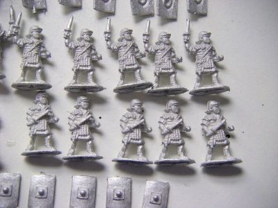 Early Imperial Roman Legionaries in segmented armour
EIR Legionaries from [url=http://www.rebelminis.com/]Rebel Miniatures[/url] This is a pack of 20 infantry - separate shields, 2 poses
Keywords: EIR