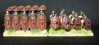 15mm almost-testudo 
Resin 1-piece casting Comparison with Old Glory Romans
Keywords: LRR