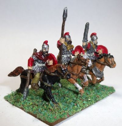 Romano-British Cavalry 
Splintered Lightâ€™s Romano British figures. They are either the RB-code light cavalry or the RB-code armoured cavalry. Pictures and figures kindly provided by Keith Lowman
Keywords: LIR Romanobritish, SRB