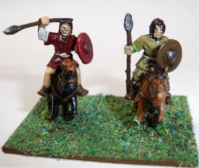 Romano-British Cavalry 
Splintered Lightâ€™s Romano British figures. They are either the RB-code light cavalry or the RB-code armoured cavalry. Pictures and figures kindly provided by Keith Lowman
Keywords: LIR Romanobritish, SRB