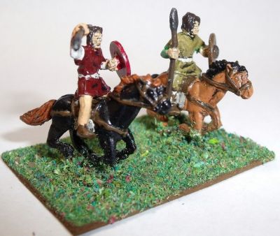 Romano-British Cavalry 
Splintered Lightâ€™s Romano British figures. They are either the RB-code light cavalry or the RB-code armoured cavalry. Pictures and figures kindly provided by Keith Lowman
Keywords: LIR Romanobritish, SRB