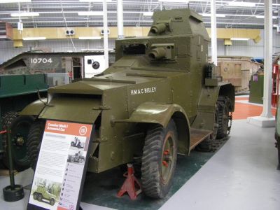 Crossley MkI Armoured Car
Crossley Motors was a British motor vehicle manufacturer based in Manchester, England. They produced approximately 19,000 high quality cars from 1904 until 1938, 5,500 buses from 1926 until 1958 and 21,000 goods and military vehicles from 1914 to 1945
