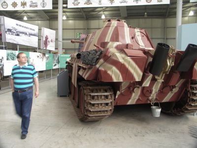 Panther
The Panther proved to be deadly in open country and long range engagements, but vulnerable in close-quarters combat. Also, the 75 mm gun fired a slightly smaller shell than the Tiger's 88 mm gun, providing less high explosive firepower against infantry.
