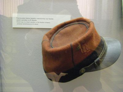 Cap of the Czech Nazdar Company (French army unit, Czech volunteers) 
Photos from the [url=http://www.vhu.cz/cs/stranka/armadni-muzeum/]Prague Military Museum[/url] ikov, showcasing history of the Czech and Czechoslovak Military
