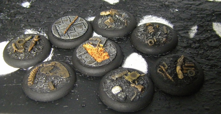 Malifaux, Mei Feng Rail Crew bases, 30mm