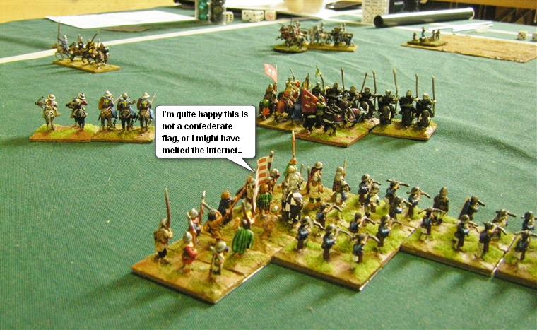 L'Art de la Guerre, Feudal and Dark Ages: Feudal German vs Feudal Irish, 15mm