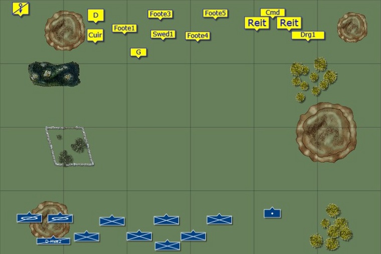 Deployment Map for FoG Renaissance Battle Louis XIV French vs Early Gustavian Swedish