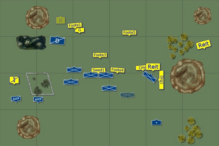 Game Map for FoG Renaissance Battle Louis XIV French vs Early Gustavian Swedish